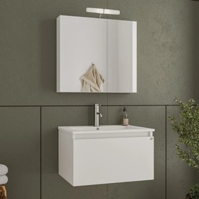 Drop Liberty 75 White Gloss 77x47 - Πάγκος με Νιπτήρα &amp; Κρυφοντουλαπο