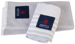 Πετσέτες Κουζίνας 2710 (Σετ 2τμχ) Grey-White Greenwich Polo Club 40x60cm 100% Cotton