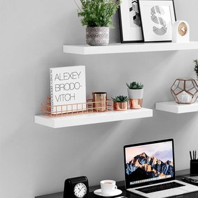 Ράφι Τοίχου (40x20x3.8) Vasagle LWS24WT