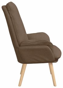 vidaXL Χαλαρωτική Πολυθρόνα Καφέ 69 x 74 x 93 εκ. ύφασμα