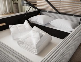 Επενδυμένο κρεβάτι Milora-Λευκό-180 x 200