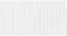 vidaXL Κουρτίνα Δαντέλας με κουρτίνες Λευκό 180 x 500 cm Πολυεστέρας