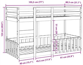 ΚΟΥΚΕΤΑ ΛΕΥΚΟ 75X190 ΕΚ. ΑΠΟ ΜΑΣΙΦ ΞΥΛΟ ΠΕΥΚΟΥ 3308596