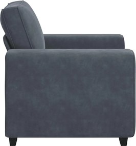 vidaXL Πολυθρόνα Σκούρο Γκρι Βελούδινη 100 x 77 x 82 εκ.