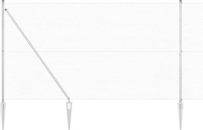 vidaXL Στύλος Περιφράξεων Ασημί