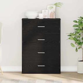 vidaXL Πλαϊνό γραφείο Μαύρη Οξυά 60 x 31 x 84 εκ. Επεξεργασμένο ξύλο