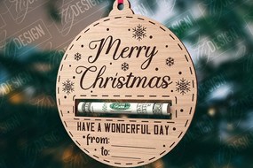 Σετ των 3 Intra απο ξύλο plywood 3mm-4mm πάχος Χριστουγεννιάτικο Money Holder Cut | CNC Δίασταση 15x15 cm INTRAFABR-85896578