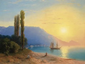 Αναπαραγωγή Sunset over Yalta, 1861, Aivazovsky, Ivan Konstantinovich