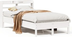 vidaXL Σκελετός Κρεβ. Χωρίς Στρώμα Λευκό 75x190 εκ Μασίφ Πεύκο