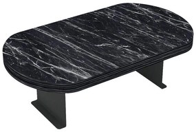 Βοηθητικό τραπεζάκι Linea όψη μαύρο μαάρμαρο - μαύρα μεταλλικά πόδια 20x35x10 εκ. 20x35x10 εκ.