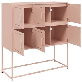 Ντουλάπι Ροζ 100,5x39x107 εκ. Ατσάλινο - Ροζ