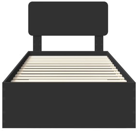 vidaXL Σκελετός Κρεβατιού Μαύρο 100 x 200 cm Επεξεργασμένο ξύλο