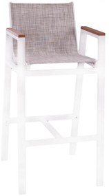 Σκαμπό Μπαρ C5790.01 Αλουμινίου Λευκό με Polywood 52x58x108 εκ. 52x58x108 εκ.