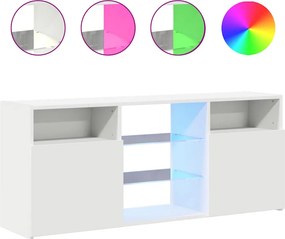 vidaXL Έπιπλο Τηλεόρασης με LED Λευκό 120x30x50 εκ.