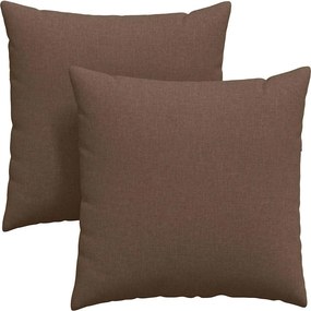 vidaXL Μαξιλάρι Καναπέ 2 pcs Καφέ 80 x 80 cm ύφασμα