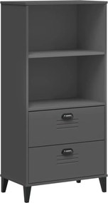 vidaXL Βιβλιοθήκη VIKEN Ανθρακί Γκρι 60x35x123 εκ. από Επεξεργ. Ξύλο