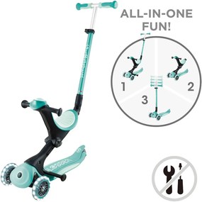 Globber Scooter Go.Up Deluxe Fantasy Lights Dark Mint