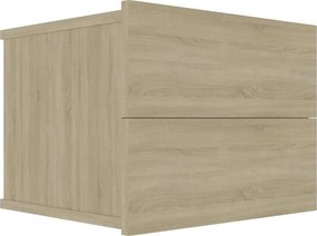 vidaXL Κομοδίνα 2 τεμ. Sonoma Δρυς 40 x 30 x 30 εκ. από Επεξ. Ξύλο