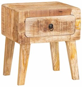 vidaXL Τραπέζια άκρης με πόρτα Καφέ 40 x 32 x 46 εκ Μασίφ ξύλο μάνγκο