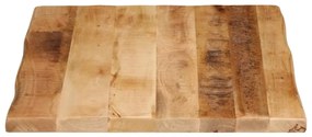 vidaXL Επιφάνεια Τραπεζιού 90x60x3,8 εκ. Live Edge Μασίφ Ξύλο Μάνγκο