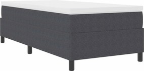 vidaXL Κρεβάτι πλατφόρμα Σκούρο Γκρι 80 x 200 cm Υφασμάτινο Κορντουρά