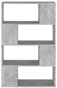 vidaXL Βιβλιοθήκη/Διαχωριστικό Γκρι Σκυροδ. 80x24x124,5 εκ Μοριοσανίδα