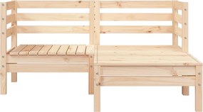 vidaXL Corner Sofa 2-θέσιο Solid pine wood Natural Pine 2-Seater