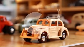 Intra Συλλεκτικό Ξύλινο Παζλ Plywood  4mm - Ξύλινο αυτοκίνητο παιχνιδιών στο τραπέζι Σε Ξύλινο Κουτί - Διαστάσεις: 10x10 cm – 25 κομμάτια