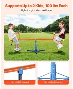 VEVOR Kids Seesaw 100 lbs Capacity 360 Degrees Rotating Teeter Totter Aged 3+