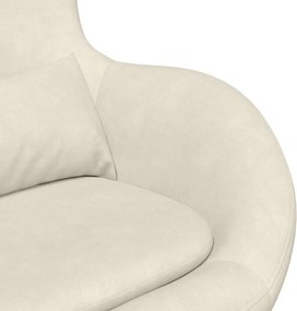vidaXL Κάθισμα-αυγό Κρεμ 63 x 73 x 90 εκ Βελούδο