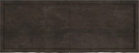 vidaXL Πάγκος Μπάνιου Σκούρο Καφέ 160x60x(2-4) εκ. Επεξεργ. Μασίφ Ξύλο