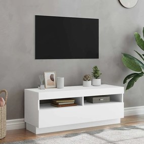 vidaXL Έπιπλο Τηλεόρασης με LED Λευκό 100 x 35 x 40 εκ.