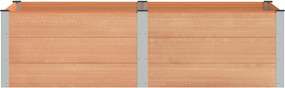 vidaXL Υπερυψωμένη Ζαρντινιέρα Καφέ 200 x 100 x 54 cm