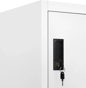 vidaXL Φοριαμός Λευκός 90 x 45 x 180 εκ. Ατσάλινος