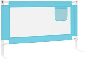 vidaXL Μπάρα Κρεβατιού Προστατευτική Μπλε 120 x 25 εκ. Υφασμάτινη