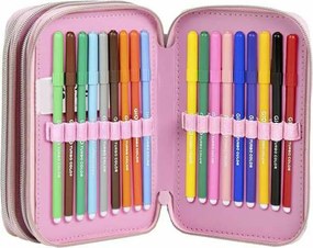 Κασετίνα Stitch Λιλά 12,5 x 6,5 x 19,5 cm