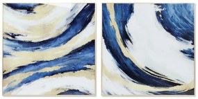 Πίνακας DKD Home Decor Αλουμίνιο Κρυστάλλινο 100 x 2,5 x 100 cm