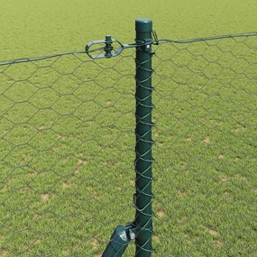 vidaXL Εξωτερική έδρανη με εξάγωνο στήριγμα 100 x 1,6 μ Γκρι Δίχτυ