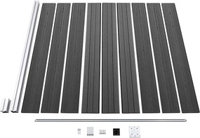 vidaXL Σετ Πάνελ Περίφραξης Μαύρο 1391 x 186 εκ. από WPC