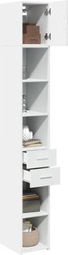 vidaXL Ντουλάπι Αποθήκευσης Στενό Λευκό 30x42,5x225 εκ. Επεξεργ. Ξύλο