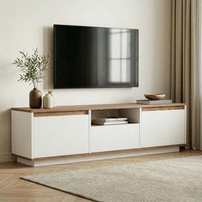 Έπιπλο Τηλεόρασης Atlantic Πεύκο / Λευκό PARAFRI 160x30x42