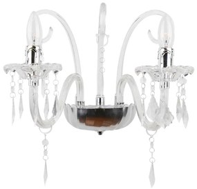 Φωτιστικό Τοίχου Acrylic & Silicon SF633122W Clear Metal,Acrylic