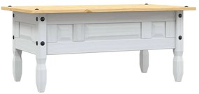 vidaXL Τραπέζι Σαλονιού Μεξικ. Στιλ Corona Λευκό 100x55x44 εκ. Πεύκο
