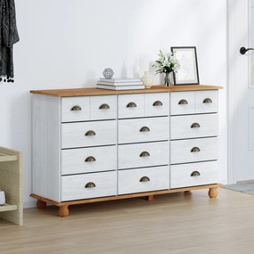 vidaXL Συρταριέρα 'ASKIM' Λευκή 79x40x133.5 cm Στερεό Ξύλο Πεύκου