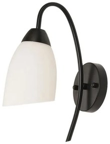 Φωτιστικό τοίχου-απλίκα Berak pakoworld E27 μέταλλο μαύρο-λευκο 10x10x17εκ