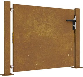 vidaXL Πόρτα Κήπου από Ατσάλι Corten 100x75 εκ.