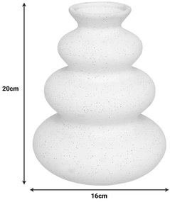 Βάζο Delfar pakoworld κεραμικό σε λευκή απόχρωση Φ16x20εκ