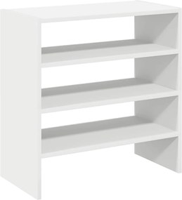 vidaXL Ράφια παπουτσιών 2 τμχ στοιβαζόμενα Λευκό 60x30x30,5 cm
