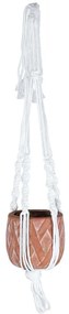 Κασπώ Κρεμαστό Pserimos 20492 Φ8x58cm White-Terracotta GloboStar Ceramic