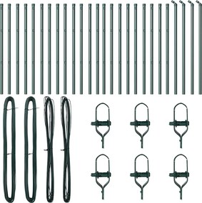 vidaXL Στύλος Περιφράξεων 26 pcs Πράσινο 3,2 x 3,2 x 120 εκ